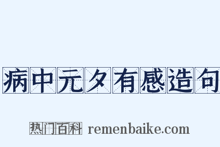 病中元夕有感造句是什么意思的图片